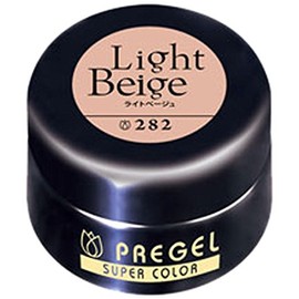 プリジェル ジェルネイル スーパーカラーEX ライトベージュ 4g PG-SE282 カラージェル UV/LED対応