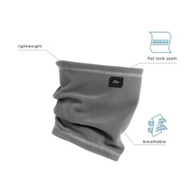 Turtle Fur Micro Fur Single-Layer Neck Gaiter, Graphite, One Size