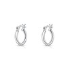 DTPSilver - 925 Sterling Silver Medium size Hinge Hoops/Sleepers/Creole Earrings