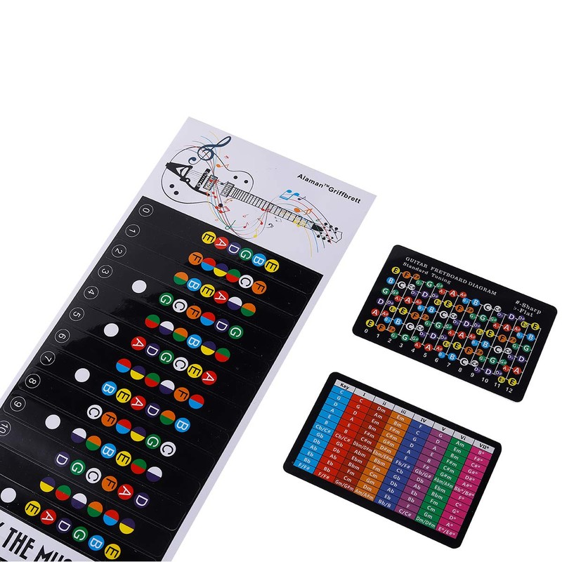 Alaman Guitar Transfer, Perfect for Beginners, 100 % Vinyl Multi-Coloured