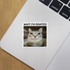 Wait i'm goated cat meme funny positivity silly sticker -