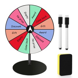 Spinning Wheel for Prizes with Stand, Spin the Wheel 12 Slots Color Prize Wheel Roulette Wheel for Carnival, Trade Show, Spinning Game Party Pub