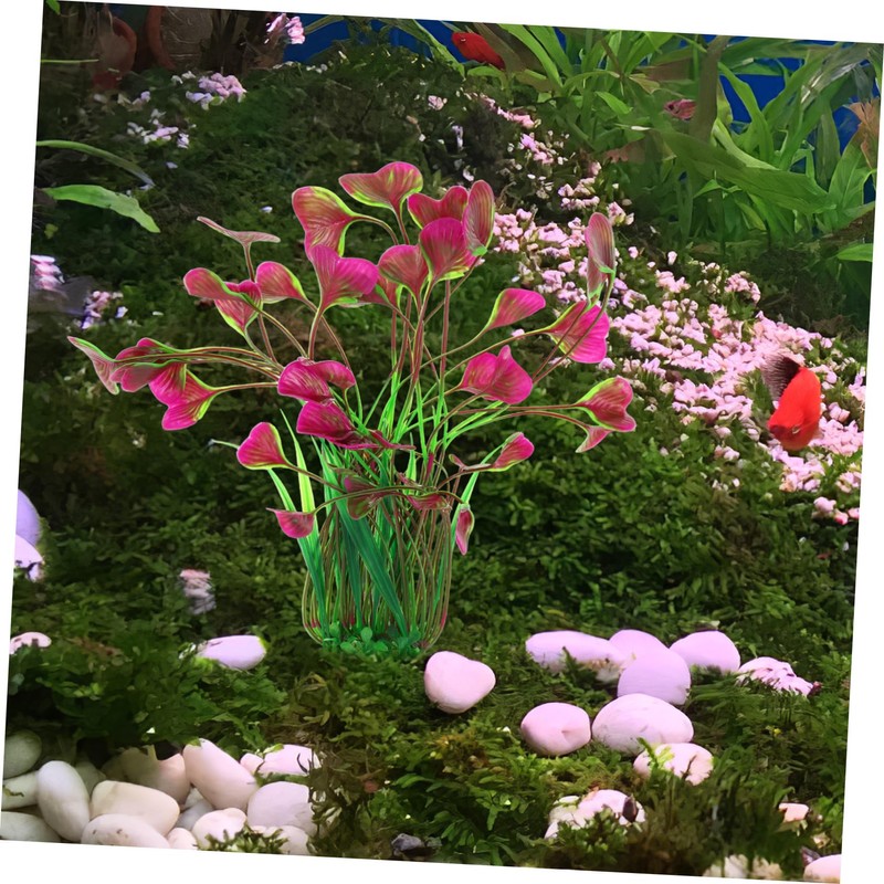 CORHAD Artificial Aquarium Plants 2 Pack Natural-Looking Fish Tank Decor