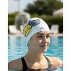 escualo Gorra Natacion Modelo Gatitos, blanco, adulto