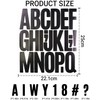 3 Inch Sticky Letter Number Stickers, 6 Sheets Stick On