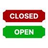 Hanging Sign Open Closed Sign 25 cm x 8 cm