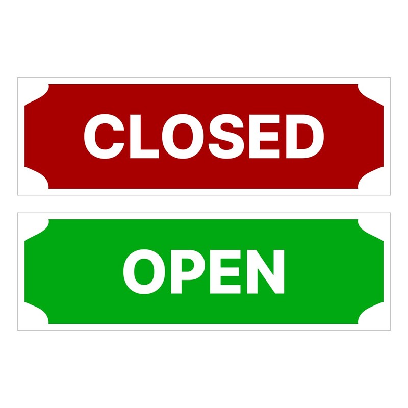 Hanging Sign Open Closed Sign 25 cm x 8 cm
