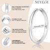 NEVEGE 925 Sterling Silver Hoop Earrings for Women Hypoallergenic Large