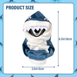 HXOUSE Shark Gear Shift Hoodie - Easy to Put & Remove Cool Shifter Hoodie for Most Car Shifters, Soft Fabric Shift Knob Hoodie for Universal Interior Accessories for Cars (Shark Blue)