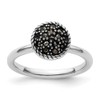 Auriga Fine Jewelry Sterling Silver Stackable Expressions Marcasite Ring Size