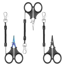 3PCS Fishing Pliers Fishing Scissors Fishing Tackle Fishing Gear for Men Beyond Fishing Scissors Fishing Line Cutter Black, Color, Silver, Three Colors