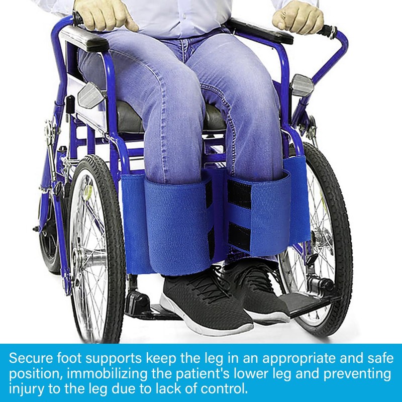 DOERDO Wheelchair Leg Rest Seatbelt Restraining Strap Footrest Restraint Prevent