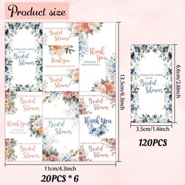 arricraft 120 Pcs Wedding Candy Wrapping Paper, Thank You Flower Mini Candy Bar Wrapper Thank You Coming to the Bridal Shower Chocolates Bar Label Stickers for Guests Wedding Party Favors