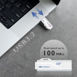 LinkMore NR G03 64GB USB 3.2 Flash Drive, Read Speed up to 100MB/s, Write Speed up to 30MB/s, Thumb Drive