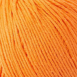 3 Skein La Mia Cottony 100% Cotton Baby Yarn,Each 1.76 Oz (50g) / 131 Yrds (120m) Super Soft, Dk Light,Turkish Yarn (Orange, 3-Skein)