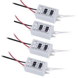12V LED Power Supply 15W, Klarlight Waterproof IP67 120VAC to 12V DC Power Supply DC 12V LED Driver Transformer Constant Voltage Converter for LED Strip Lights MR11 MR16 Bulbs CCTV Camera (4-Pack)