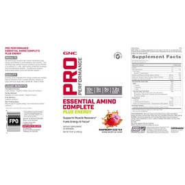 GNC Pro Performance Essential Amino Complete Plus Energy - Raspberry Iced Tea - 15.9 oz.