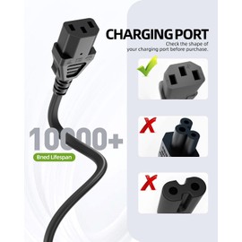 Superer 3 Prong AC Power Cord Cable Fit for Instant Pot, Electric Pressure Cooker, Rice Cooker, Soy Milk Maker, Power Quick Pot, Microwaves and Other Kitchen Appliances (ETL Listed Cable)