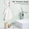 Towel Rings, White Aluminum Alloy for Home Hotel Bathroom Towel