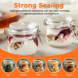 10 Pieces Rubber Seals Rings for Glass Jars, Airtight Silicone Replacement Gasket for Jars, Leakproof Silicone Gasket Sealing Rings for Mason Jars, Elastic and Fits Most Sizes (White)