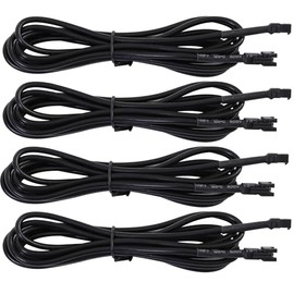 4PCS 78.74 inch 2-Pin Pure White LED Rock Lights Kit Extension Wire Cable Cord for ZONECONA4/8/12/16Pods Pure White LED Rock Lights Kit, Underglow Neon Lights 12v Waterproof for Truck Jeep ATV