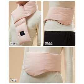 Erhitzter Schal, USB -Hals -Hitzekissen, Winterschal, beheizter Schal mit 3 Heizwerken, Plüsch -Elektro -Massage -Hals -Wrap für Unisex Winterwärmer im Freien im Freien (weiß)