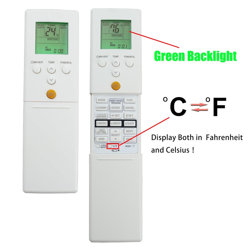 Replacement Remote Control for Fujitsu Air Conditioner AR-RED1U AR-REF1U AR-REM1U