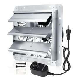 Aibabcue Shutter Exhaust Fan, 14 inch Wall Mount Attic Fans w/Speed Controller,1558 CFM,Chicken Coops Vent Fan for Greenhouse, Gable, Barn, Garage, Shed Ventilation Fan