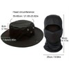 Black Tactical Boonie Hat and Balaclava Set Face Mask Head
