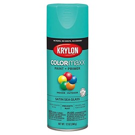 6-Pack of 12 oz Krylon K05576007 Sea Glass COLORmaxx Paint & Primer Spray Paint, Satin