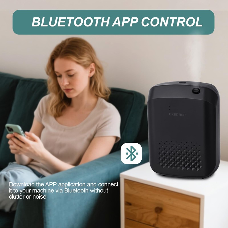 Home Waterless Aroma Diffuser – Bluetooth Smart Essential Oil Nebulizer,