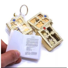 New Bible Keychain with real Bible Silver or Gold Jewel gift tags ornaments