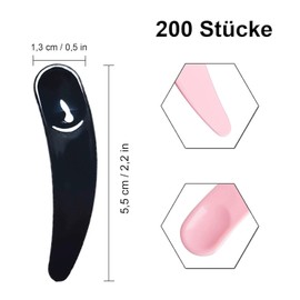 200 Pieces Mini Cosmetic Spatulas, Cosmetic Mask Scoop, Cream Spatula Spoon, for Face Mask, 6 Colours