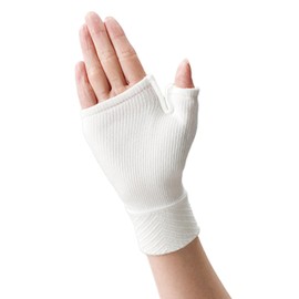 [イフミック] 手首サポーター 締め付けないサポーター 血行促進 男女兼用 1枚入り フリーサイズ14～23cm (白)