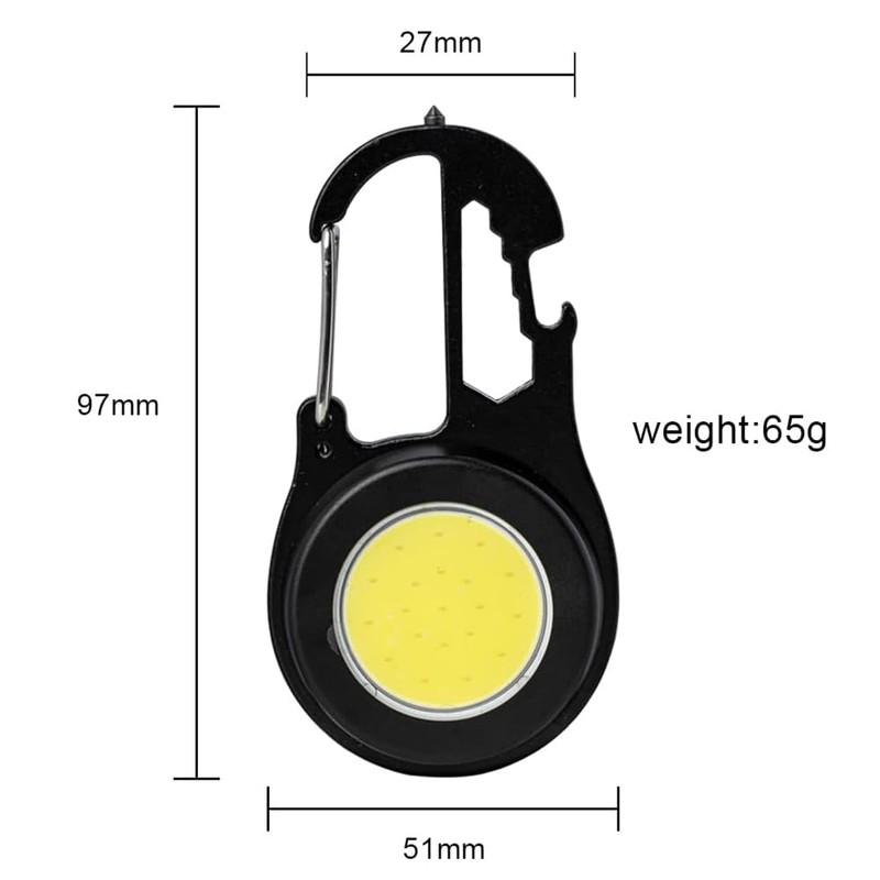 POFET Keychain Flashlight, Super Bright Mini Flashlight with Piston, Work