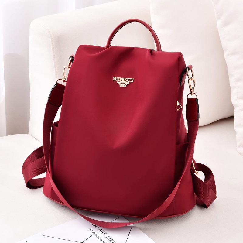 shepretty Women's Anti-Theft Backpack Shoulder Bag School Bag, 3-8864red, Practical,