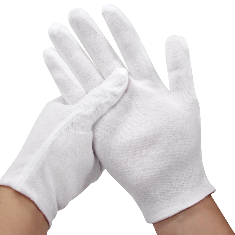 Weiße Handschuhe Baumwolle Stoff Handschuhe Weiss Waschbares Und Dehnbares Tuch