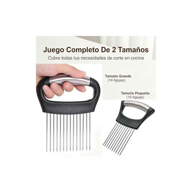 2 Cortadores de Cebolla y Verduras de Acero Inoxidable