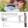 6 String Guitar Metal Tailpiece Adjustable Wooden Bridge Replacement String