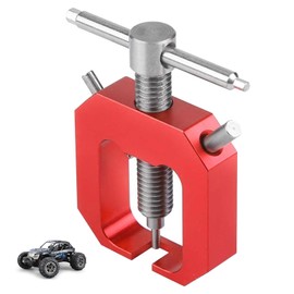 TVETE Pinion Puller Gear Puller, Small 2 Jaw Pulley Removal Tool, Small [3 Sizes] Hex Wrench Included, Square, Red, Aluminum Alloy, Mini 4WD Gear, Pulley Puller, For RC Vehicles, 2 Jaws, Mini Small