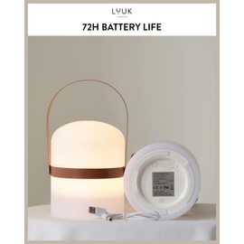 LUUK LIFESTYLE Mobile Design Lantern for Outdoors in Scandinavian Design, Table Lamp for Terrace, Garden, and Camping, in Matte Terracotta