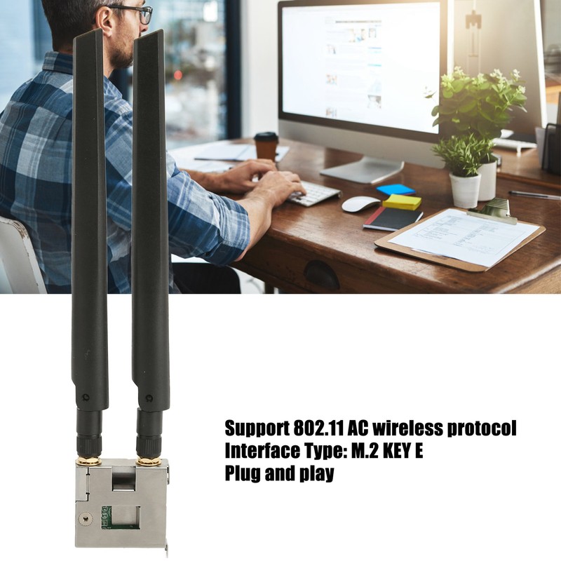 Wireless WiFi Adapter Card M.2 KEY E 2.4G 5G 1.73Gbps