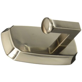 HIGH & MIGHTY 515808 Decorative Metal Hook, Easy Tool-Free Dry Wall Installation, Scalloped, Holds up to 15lb, Satin Nickel