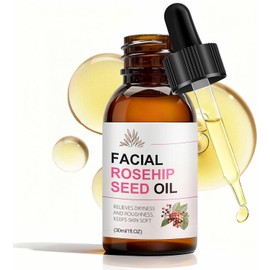 Aceite Natural de Semilla de Rosa Mosqueta 30ml Multiuso para Rostro Cuero Cabelludo y Puntas, Hidratación Larga Duración Mejora Textura Desigual Sin Residuos Grasosos