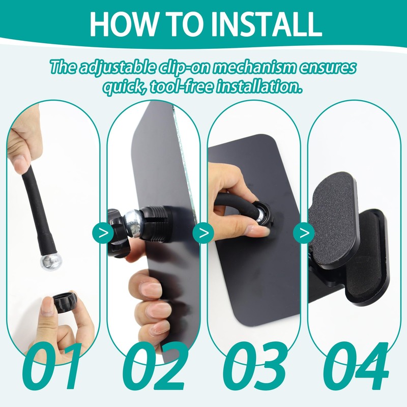 360° Clip On Safety Mirror for Desk, Cubicle Mirror to