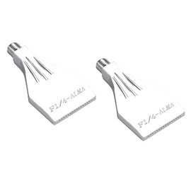 Aopin Flat Nozzle Male Thread Aluminum Alloy 1/4" BSPT Gas Nozzle, Air Knife, 16 Hole Dust Blowing Nozzle, Blower, Compressed Air Silver 2Pcs