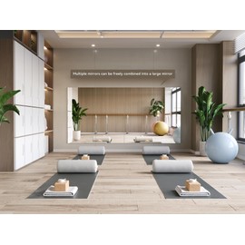 Brightify Frameless Mirror, 24x48 Inch Bathroom Mirrors for Over Sink, Large Tempered Glass Square Wall Mirror, Frameless Vanity Mirror for Gym, Yoga, Living Room, Bedroom, Entryway