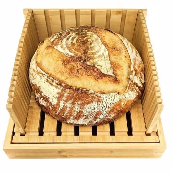 Bread Slicer for Sourdough Rounds & Homemade Bread, 10.5″ Adjustable