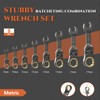SUZUME Stubby Wrench Set 8PCS Metric (8-17mm) 180° Flexible Head
