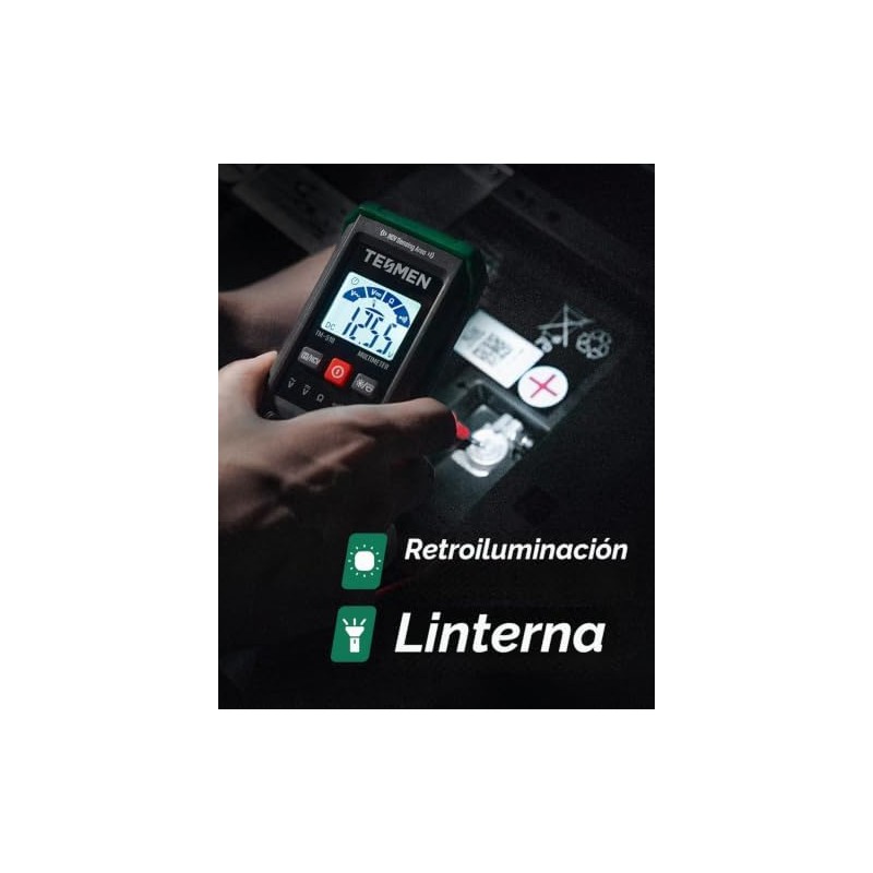 TM-510 Multímetro digital, 4000 cuentas, medición inteligente, voltímetro de rango